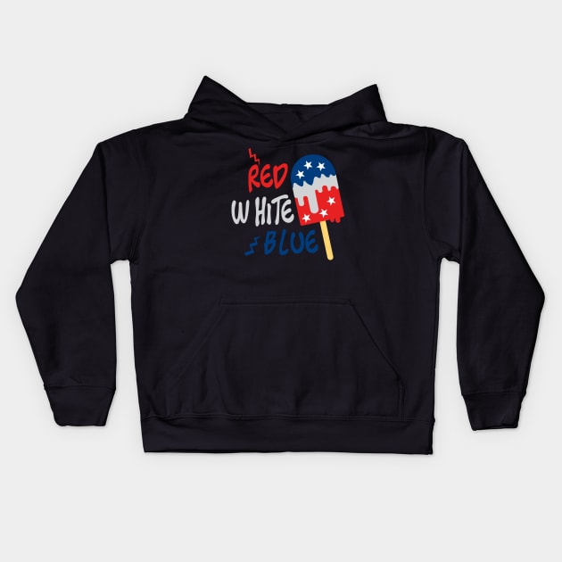 red white blue usa gift Kids Hoodie by salah_698